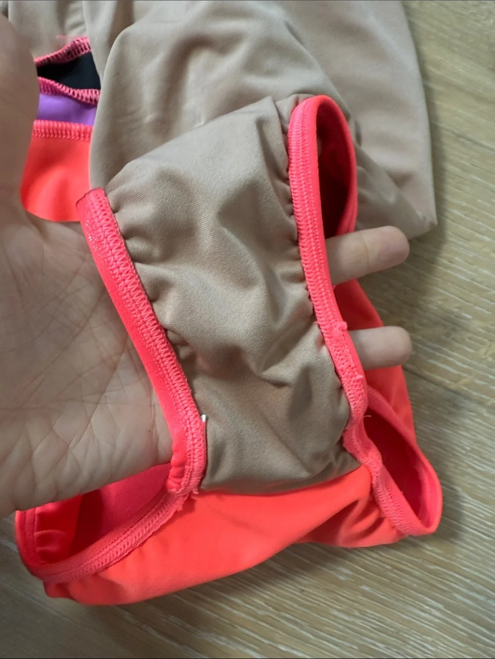 Sylvia P Size 12 Kids Pink & Purple Colorblock Leotard